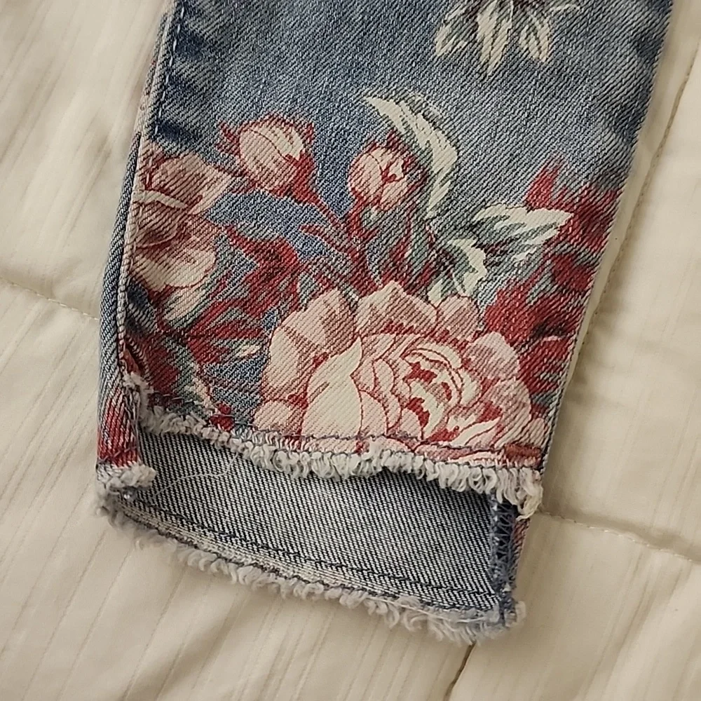 Gap Kids Jeggings Floral Denim Size 8
